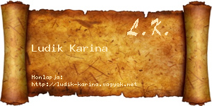 Ludik Karina névjegykártya